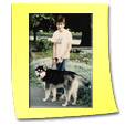 Damien avec Betty en 1987