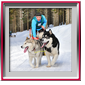 Eric avec Balto et Charlie - Lac Blanc 2010